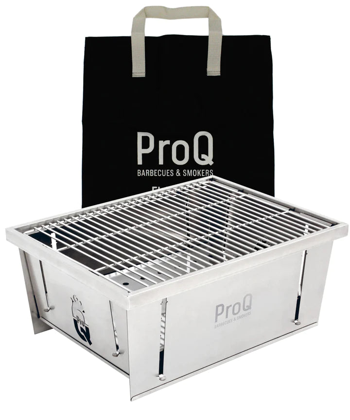 ProQ Flatdog Portable Fold Flat Charcoal Grill