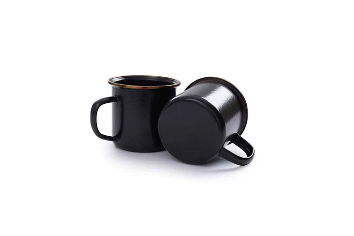 Barebones Enamel Cup Charcoal (Set of 2)