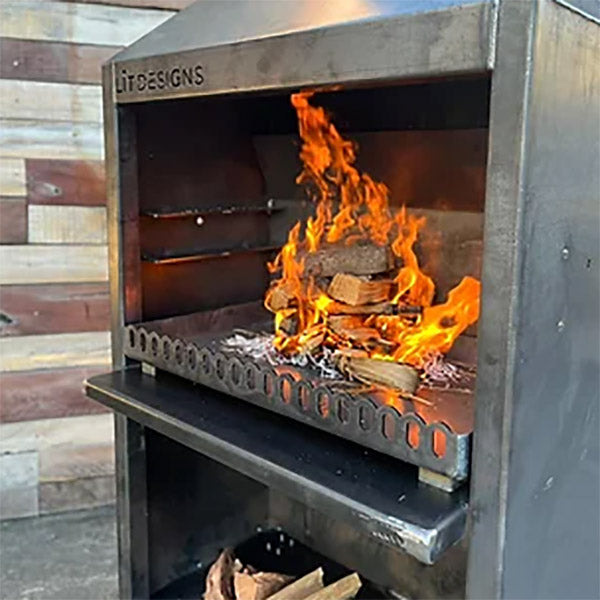 LIT Designs Large Corten Fireplace